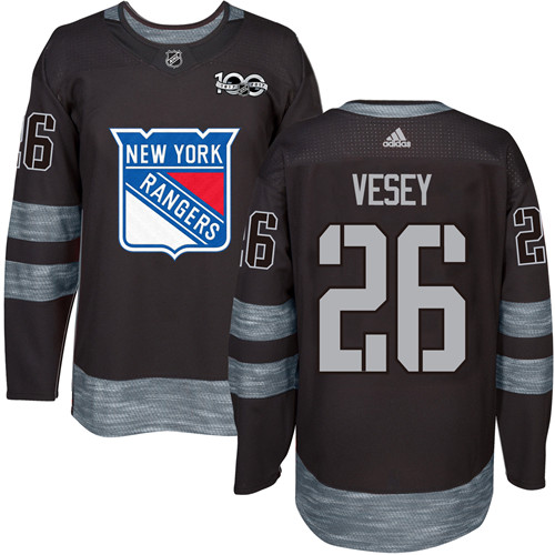 Adidas Rangers #26 Jimmy Vesey Black 1917-100th Anniversary Stitched NHL Jersey
